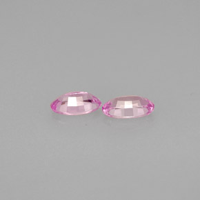 Gemas de zafiro rosa natural de  ct, corte óvalo, VVS-VS
