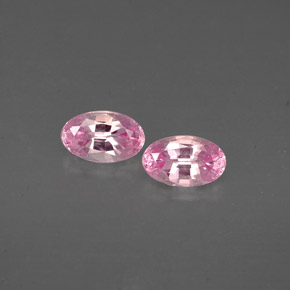 Gemas de zafiro rosa natural de  ct, corte óvalo, VVS-VS
