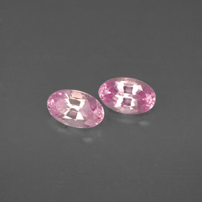 Gemas de zafiro rosa natural de  ct, corte óvalo, VVS-VS
