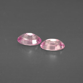 Gemas de zafiro rosa natural de  ct, corte óvalo, VVS-VS