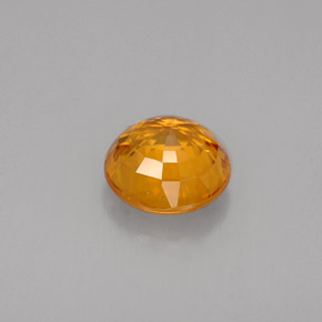 Zafiro naranja natural de 1,55 ct, corte redondo, VVS