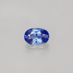 Zafiro azul natural de 0,61 ct, corte óvalo, VVS