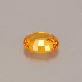 Zafiro naranja natural de 0,87 ct, corte óvalo, VVS