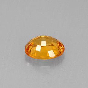 Zafiro naranja natural de 0,69 ct, corte óvalo, VVS