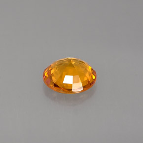 Zafiro naranja natural de 1,07 ct, corte redondo, VVS-VS