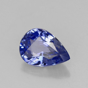 Zafiro azul natural de 0,99 ct, en forma de pera, VVS-VS
