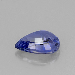 Zafiro azul natural de 0,99 ct, en forma de pera, VVS-VS