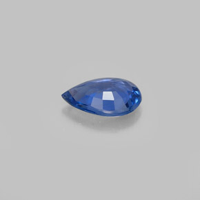 Zafiro azul natural de 0,72 ct, en forma de pera, VVS