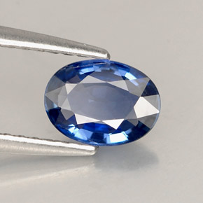 Zafiro azul natural de 0,78 ct, corte óvalo, VVS-VS