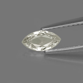 Zafiro blanco natural de 0,40 ct, marquesa, VVS