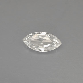 Zafiro blanco natural de 0,49 ct, marquesa, VVS