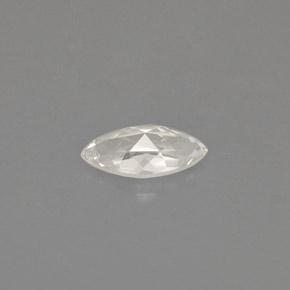 Zafiro blanco natural de 0,49 ct, marquesa, VVS