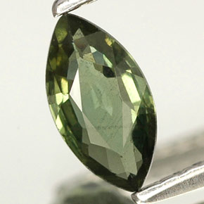 Zafiro verde natural de 0,50 ct, marquesa, VS