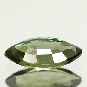 Zafiro verde natural de 0,50 ct, marquesa, VS