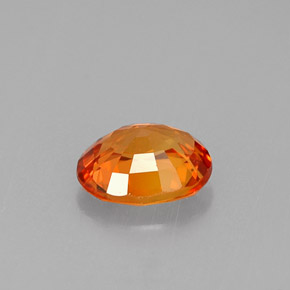 Zafiro naranja natural de 0,81 ct, corte óvalo, VVS-VS