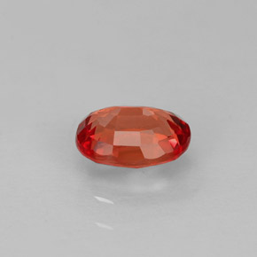 Zafiro naranja natural de 0,86 ct, corte óvalo, VVS-VS