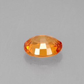 Zafiro naranja natural de 0,76 ct, corte óvalo, IF