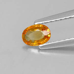 Zafiro amarillo natural de 0,28 ct, corte óvalo, VS