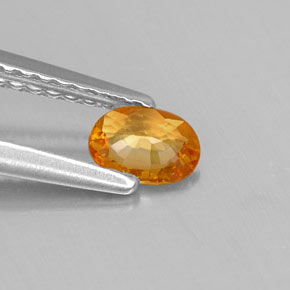 Zafiro amarillo natural de 0,28 ct, corte óvalo, VS