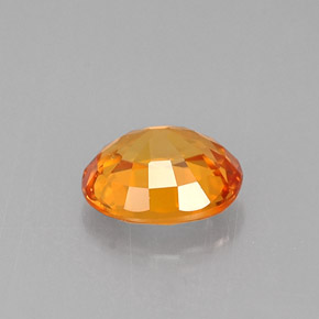 Zafiro naranja natural de 0,82 ct, corte óvalo, VVS-VS