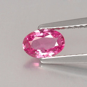 Zafiro rosa natural de 0,50 ct, corte óvalo, VS