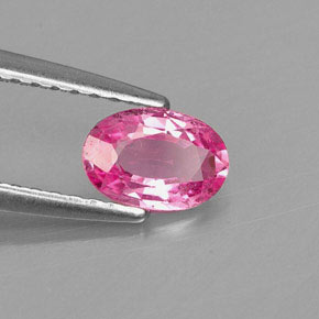 Zafiro rosa natural de 0,59 ct, corte óvalo, VS