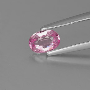 Zafiro rosa natural de 0,50 ct, corte óvalo, VS-SI