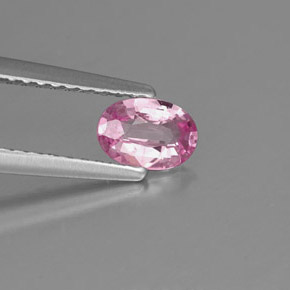 Zafiro rosa natural de 0,50 ct, corte óvalo, VS-SI