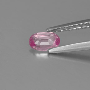 Zafiro rosa natural de 0,50 ct, corte óvalo, VS-SI