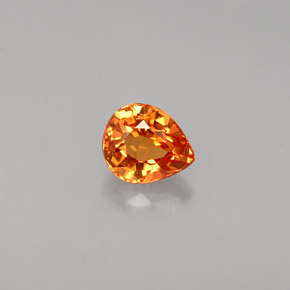 Zafiro naranja natural de 0,61 ct, en forma de pera, VVS