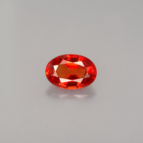 Zafiro naranja natural de 0,61 ct, corte óvalo, IF
