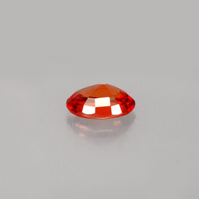 Zafiro naranja natural de 0,61 ct, corte óvalo, IF