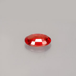 Zafiro naranja natural de 0,52 ct, corte óvalo, VVS