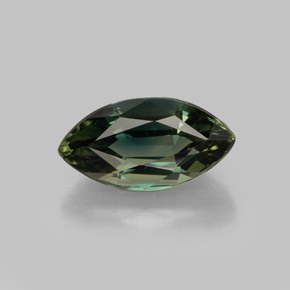 Zafiro verde natural de 1,80 ct, marquesa, VVS