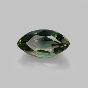 Zafiro verde natural de 1,80 ct, marquesa, VVS