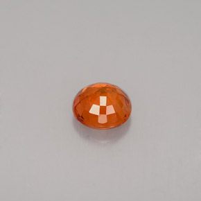 Zafiro naranja natural de 0,66 ct, corte redondo, VS
