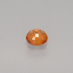 Zafiro naranja natural de 0,58 ct, corte redondo, VVS-VS