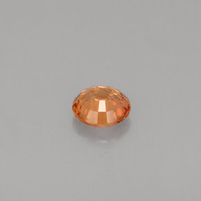 Zafiro naranja natural de 0,57 ct, corte redondo, VVS