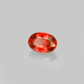 Zafiro naranja natural de 0,71 ct, corte óvalo, VS