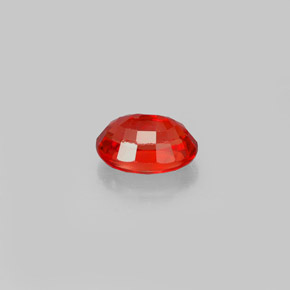 Zafiro naranja natural de 0,71 ct, corte óvalo, VS