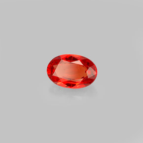 Zafiro naranja natural de 0,68 ct, corte óvalo, VVS