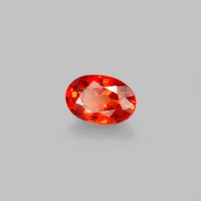 Zafiro naranja natural de 0,64 ct, corte óvalo, VVS-VS