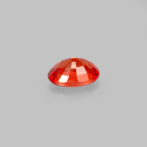 Zafiro naranja natural de 0,64 ct, corte óvalo, VVS-VS