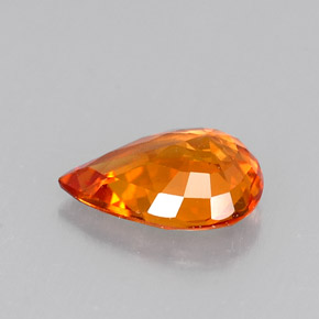 Zafiro naranja natural de 0,72 ct, en forma de pera, VVS-VS
