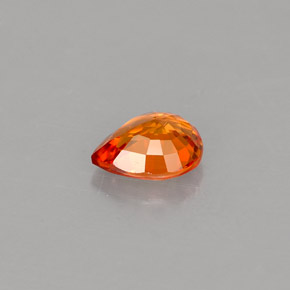 Zafiro naranja natural de 0,73 ct, en forma de pera, VVS