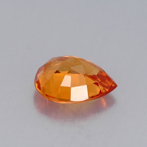 Zafiro naranja natural de 0,69 ct, en forma de pera, VVS-VS