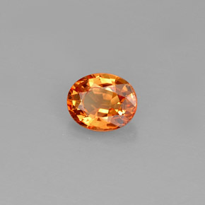 Zafiro naranja natural de 0,79 ct, corte óvalo, IF