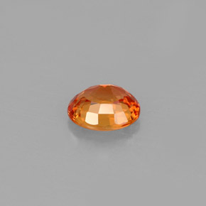 Zafiro naranja natural de 0,79 ct, corte óvalo, IF