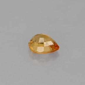 Zafiro amarillo natural de 0,74 ct, en forma de pera, VVS-VS