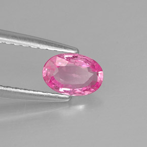 Zafiro rosa natural de 0,56 ct, corte óvalo, VS